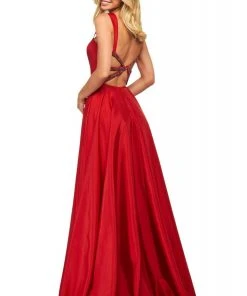 Sherri Hill - 53561 Taffeta Long Evening Dress With Slit 7 Sherri Hill - 53561 Taffeta Long Evening Dress With Slit