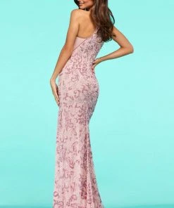 Sherri Hill - 53564 Beaded Halter Fitted Long Dress 5 Sherri Hill - 53564 Beaded Halter Fitted Long Dress