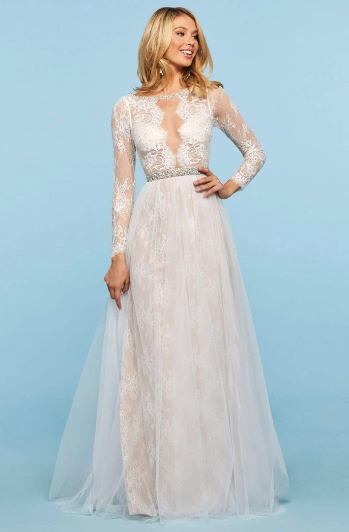 Sherri Hill - 53565 Bateau Beaded Long Sleeve Dress 3 Sherri Hill - 53565 Bateau Beaded Long Sleeve Dress