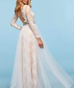 Sherri Hill - 53565 Bateau Beaded Long Sleeve Dress 6 Sherri Hill - 53565 Bateau Beaded Long Sleeve Dress