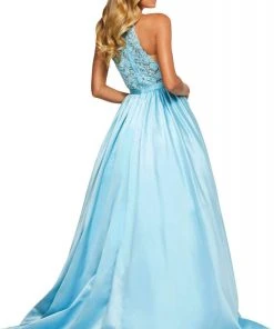 Sherri Hill - 53573 High Jewel Neckline Beaded A-Line Dress 5 Sherri Hill - 53573 High Jewel Neckline Beaded A-Line Dress