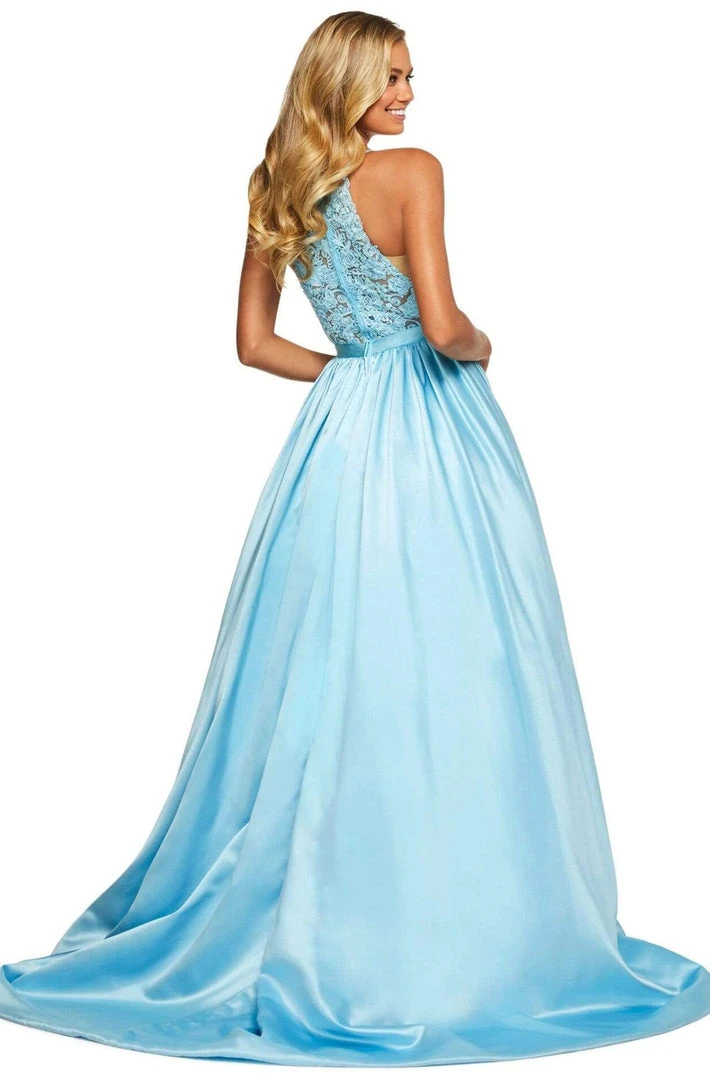 Sherri Hill - 53573 High Jewel Neckline Beaded A-Line Dress 4 Sherri Hill - 53573 High Jewel Neckline Beaded A-Line Dress