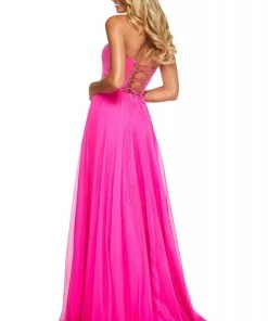 Sherri Hill - 53574 Satin Corset Lace-Up Bodice Long A Line Dress 7 Sherri Hill - 53574 Satin Corset Lace-Up Bodice Long A Line Dress