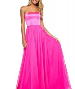 Sherri Hill - 53574 Satin Corset Lace-Up Bodice Long A Line Dress 6 Sherri Hill - 53574 Satin Corset Lace-Up Bodice Long A Line Dress