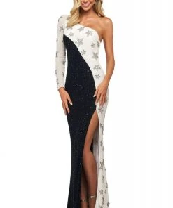 Sherri Hill - 53591 Long One Shoulder Sheath Dress