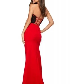 Sherri Hill - 53601 Straight-Across Sheath Dress 5 Sherri Hill - 53601 Straight-Across Sheath Dress