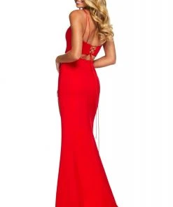 Sherri Hill - 53602 Sherri Hill Scuba Two Piece Dress With Slit