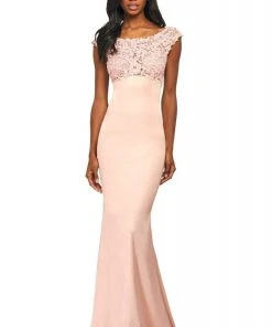 Sherri Hill - 53605 Scoop Lace Fitted Evening Dress
