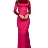 Sherri Hill - 53606 Long Sleeve Fitted Open Back Gown