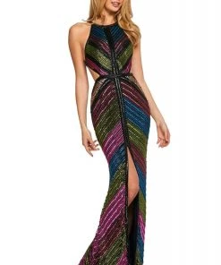 Sherri Hill - 53613 Halter Long Beaded Dress 6 Sherri Hill - 53613 Halter Long Beaded Dress