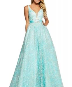 Sherri Hill - 53619 V-Neck Ballgown Dress
