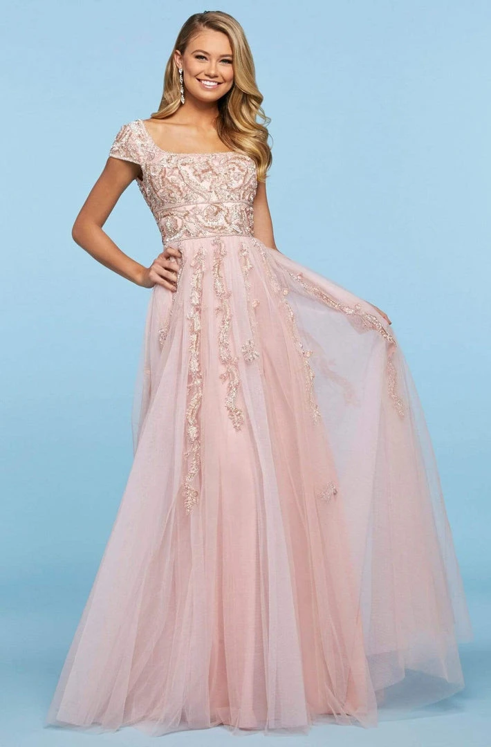 Sherri Hill - 53623 Square Neck Long A-Line Dress 3 Sherri Hill - 53623 Square Neck Long A-Line Dress