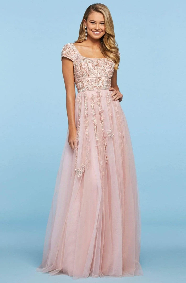 Sherri Hill - 53623 Square Neck Long A-Line Dress 5 Sherri Hill - 53623 Square Neck Long A-Line Dress