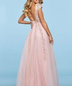 Sherri Hill - 53623 Square Neck Long A-Line Dress 6 Sherri Hill - 53623 Square Neck Long A-Line Dress