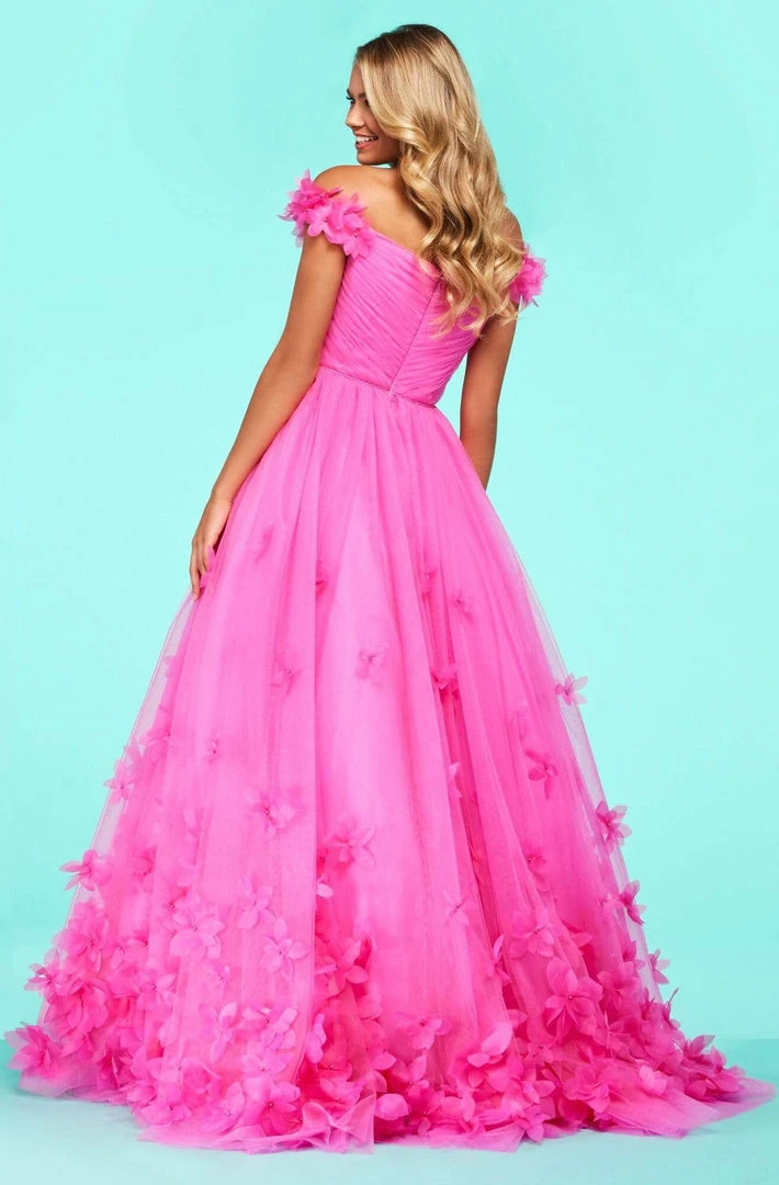 Sherri Hill - 53636 Floral Off-Shoulder Long Dress 4 Sherri Hill - 53636 Floral Off-Shoulder Long Dress