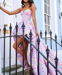 Sherri Hill - 53643 Sweetheart Print High Low Dress