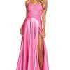 Sherri Hill - 53648 Beaded Lace Scoop Neck High Slit Dress