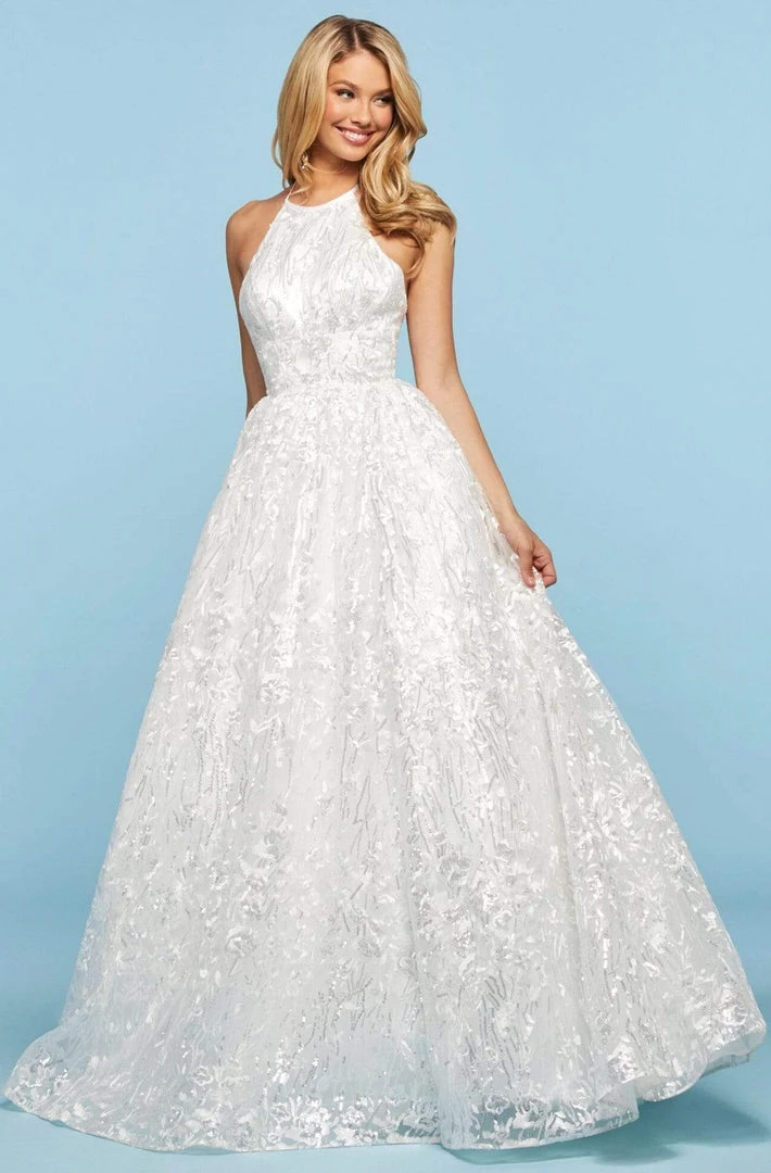 Sherri Hill - 53655 Halter Sequins A-Line Dress 3 Sherri Hill - 53655 Halter Sequins A-Line Dress