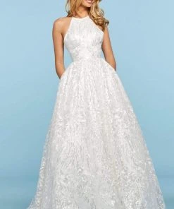 Sherri Hill - 53655 Halter Sequins A-Line Dress 7 Sherri Hill - 53655 Halter Sequins A-Line Dress