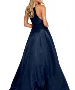 Sherri Hill - 53659 Mikado Halter Evening Dress