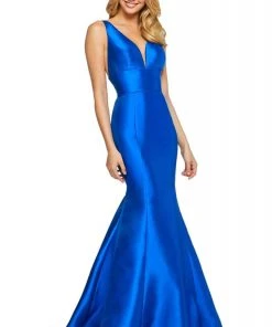 Sherri Hill - 53660 Plunging V-Neckline Fitted Mermaid Dress