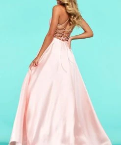 Sherri Hill - 53661 V-Neck Spaghetti Strapped Taffeta Dress 8 Sherri Hill - 53661 V-Neck Spaghetti Strapped Taffeta Dress