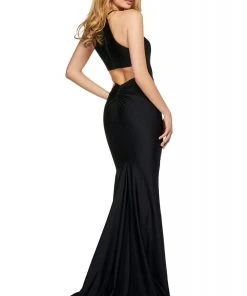 Sherri Hill - 53663 Halter Neck Trumpet Dress With Train 6 Sherri Hill - 53663 Halter Neck Trumpet Dress With Train