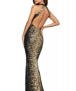 Sherri Hill - 53667 High Neckline Sequin Sheath Dress
