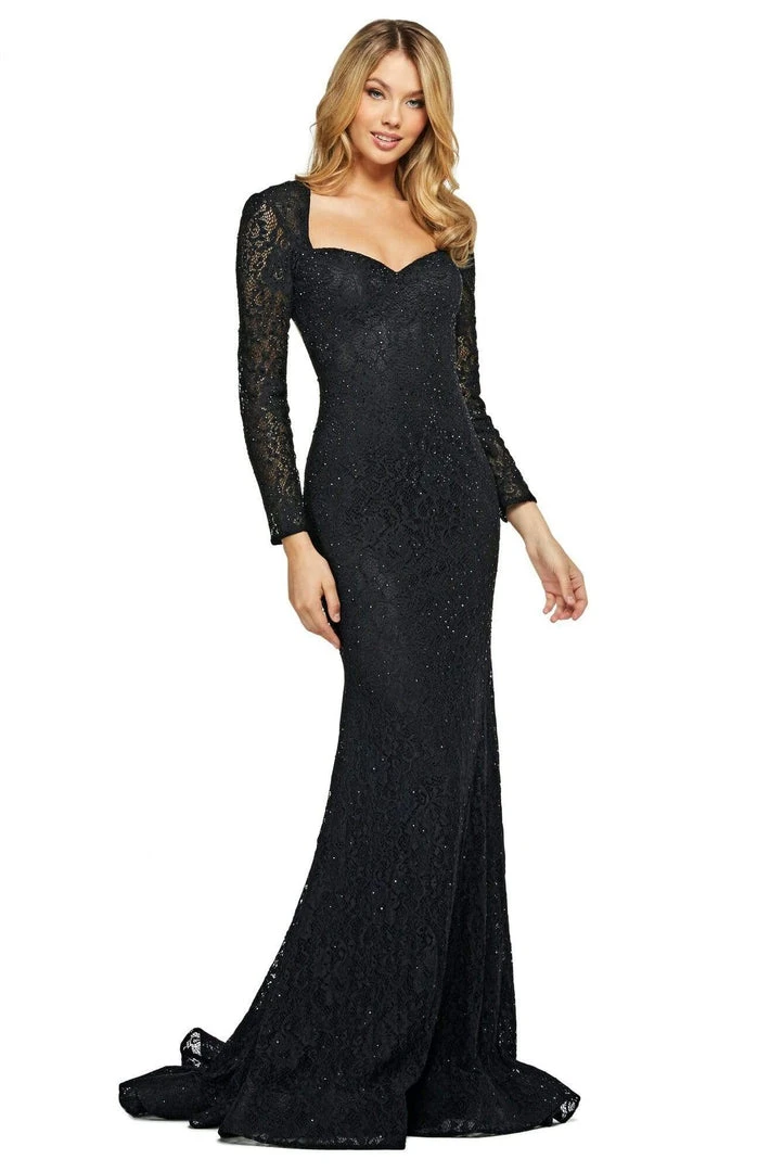 Sherri Hill - 53682 Long Sleeve Lace Sheath Dress 3 Sherri Hill - 53682 Long Sleeve Lace Sheath Dress