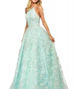 Sherri Hill - 53688 Sequined High Neckline Evening Dress