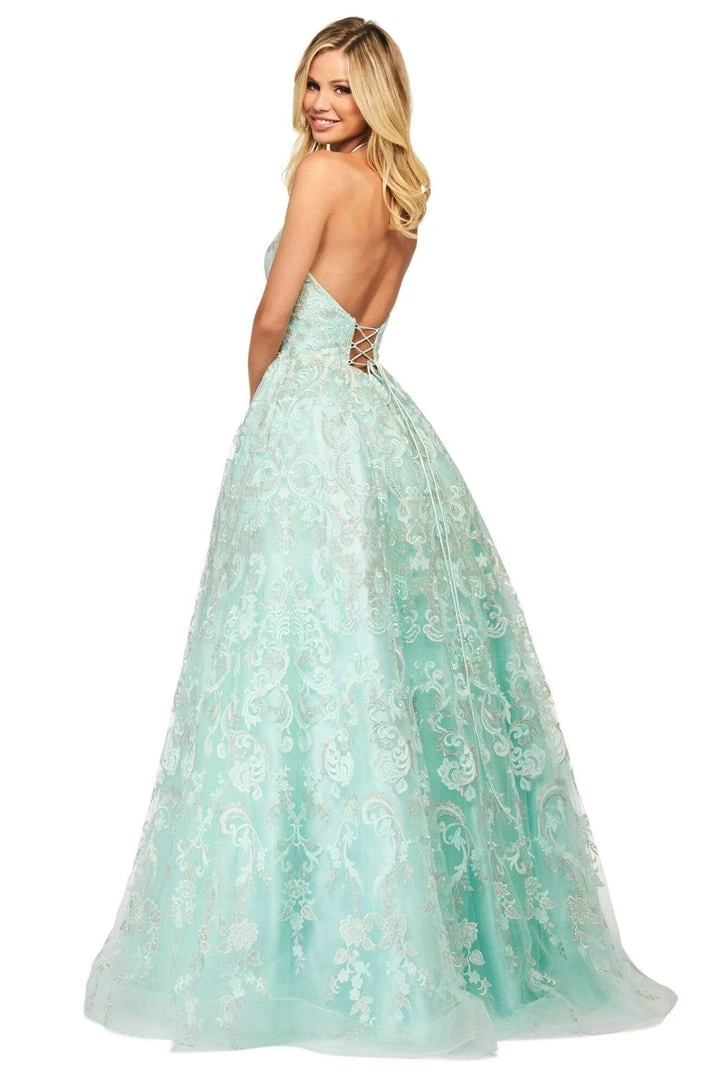 Sherri Hill - 53688 Sequined High Neckline Evening Dress 4 Sherri Hill - 53688 Sequined High Neckline Evening Dress