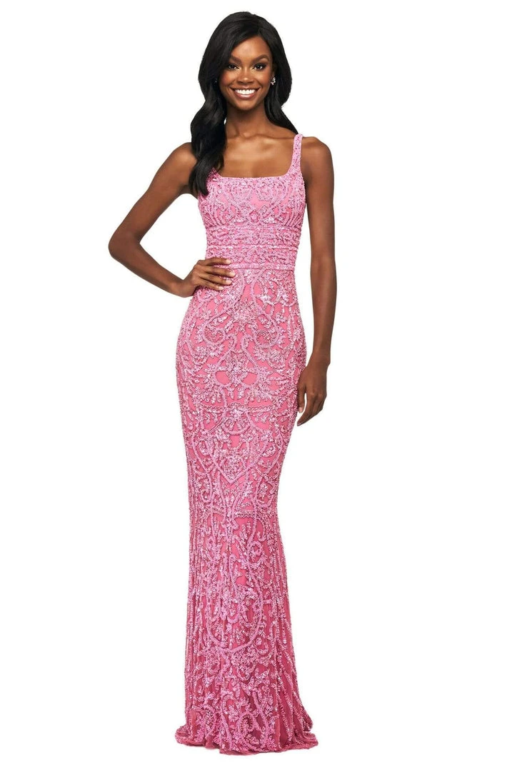 Sherri Hill - 53691 Scoop Back Beaded Fitted Dress 3 Sherri Hill - 53691 Scoop Back Beaded Fitted Dress