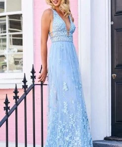 Sherri Hill - 53695 V-Neck Beaded A-Line Dress 9 Sherri Hill - 53695 V-Neck Beaded A-Line Dress