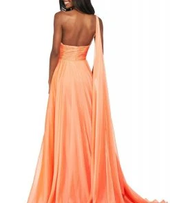 Sherri Hill - 53698 Chiffon Single Shoulder A-Line Dress