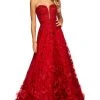 Sherri Hill - 53714 Strapless Applique A-Line Dress 1 Sherri Hill - 53714 Strapless Applique A-Line Dress