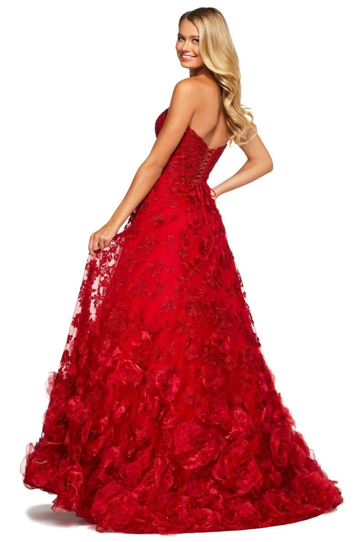 Sherri Hill - 53714 Strapless Applique A-Line Dress 4 Sherri Hill - 53714 Strapless Applique A-Line Dress