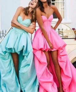 Sherri Hill - 53719 Sweetheart Bustier High-Low A-Line Dress 15 Sherri Hill - 53719 Sweetheart Bustier High-Low A-Line Dress