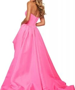 Sherri Hill - 53719 Sweetheart Bustier High-Low A-Line Dress 10 Sherri Hill - 53719 Sweetheart Bustier High-Low A-Line Dress