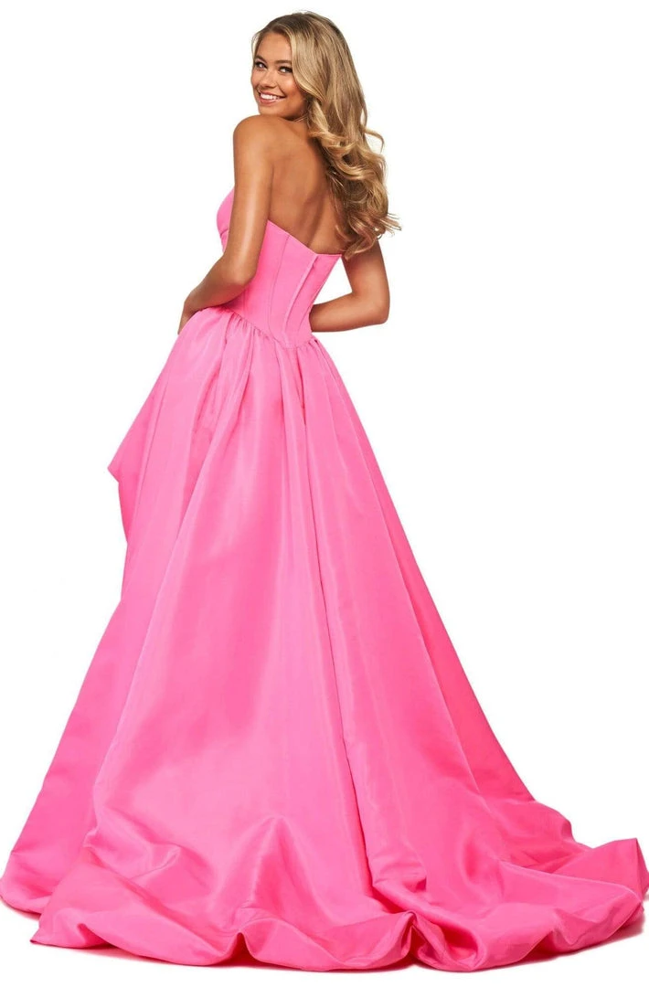 Sherri Hill - 53719 Sweetheart Bustier High-Low A-Line Dress 4 Sherri Hill - 53719 Sweetheart Bustier High-Low A-Line Dress