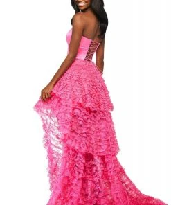 Sherri Hill - 53720 Ruffled Strapless High-Low Dress 13 Sherri Hill - 53720 Ruffled Strapless High-Low Dress