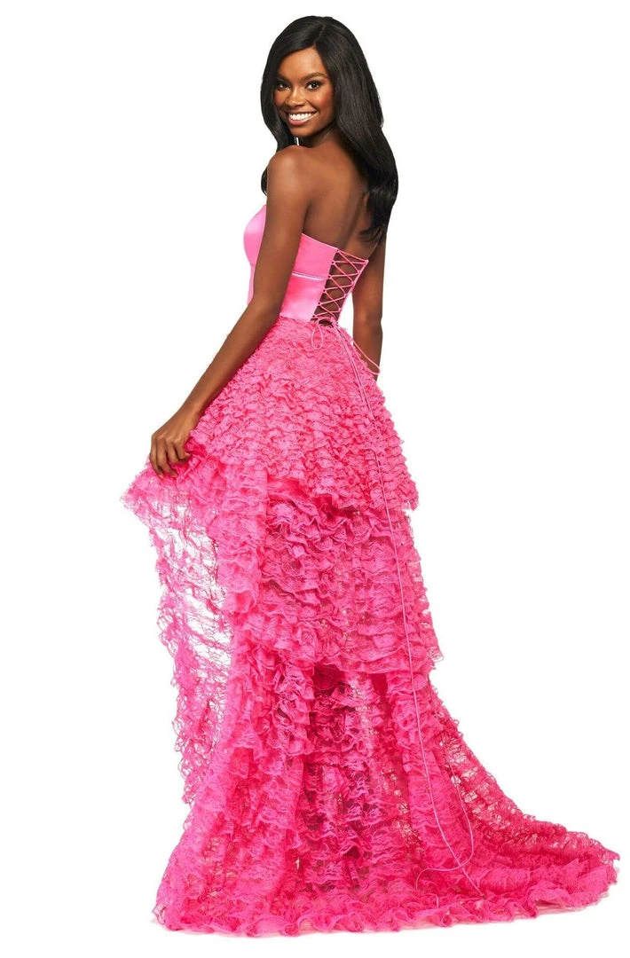 Sherri Hill - 53720 Ruffled Strapless High-Low Dress 7 Sherri Hill - 53720 Ruffled Strapless High-Low Dress