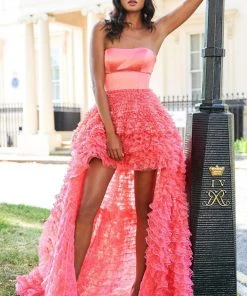 Sherri Hill - 53720 Ruffled Strapless High-Low Dress 15 Sherri Hill - 53720 Ruffled Strapless High-Low Dress