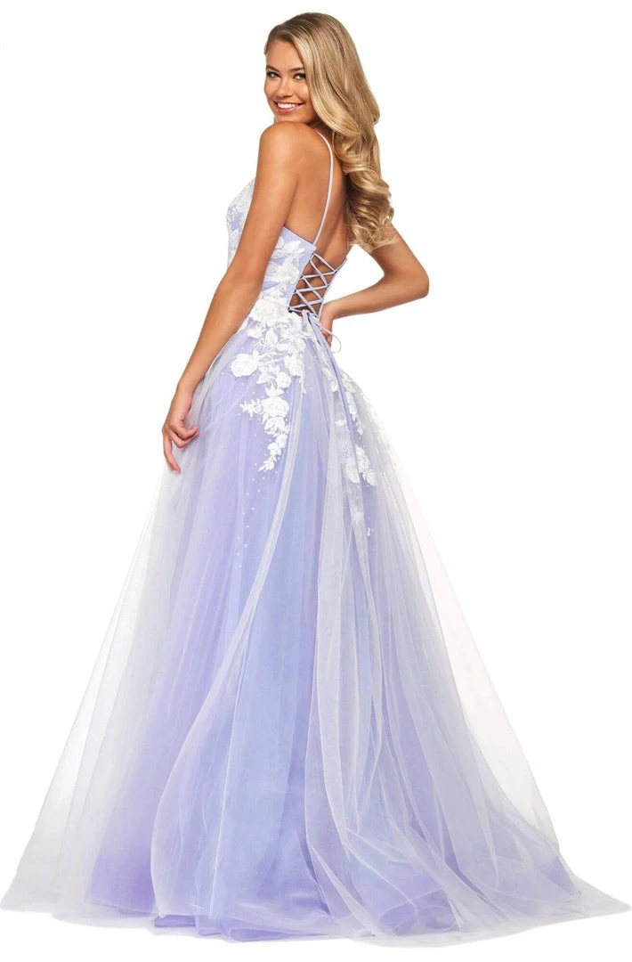 Sherri Hill - 53730 Plunging V-Neck A Line Dress 4 Sherri Hill - 53730 Plunging V-Neck A Line Dress