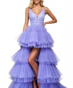Sherri Hill - 53733 High-Low Hem Tiered Dress