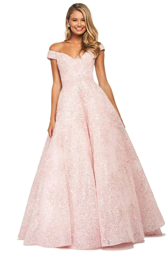 Sherri Hill - 53758 Cap Sleeve Sequins Ballgown Dress 3 Sherri Hill - 53758 Cap Sleeve Sequins Ballgown Dress