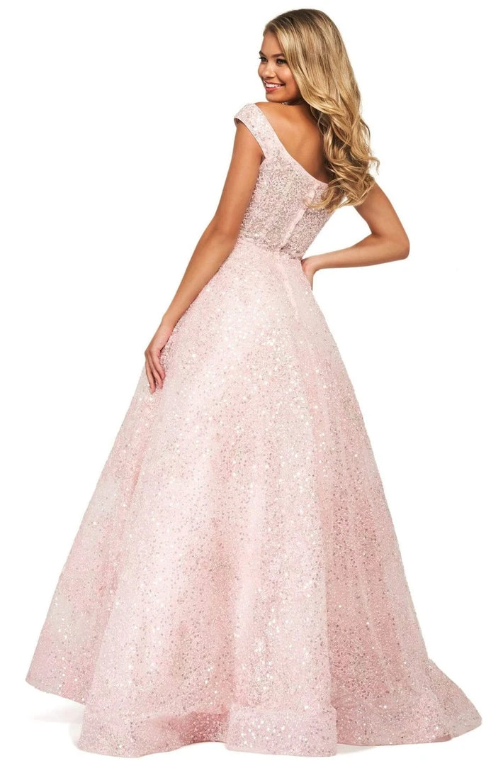Sherri Hill - 53758 Cap Sleeve Sequins Ballgown Dress 4 Sherri Hill - 53758 Cap Sleeve Sequins Ballgown Dress