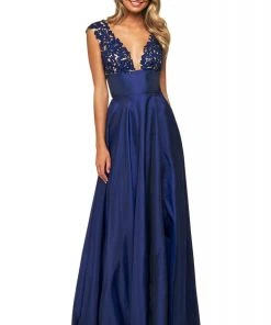 Sherri Hill - 53767 Beaded Plunging V-Neck A-Line Dress 8 Sherri Hill - 53767 Beaded Plunging V-Neck A-Line Dress