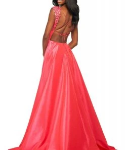 Sherri Hill - 53767 Beaded Plunging V-Neck A-Line Dress 7 Sherri Hill - 53767 Beaded Plunging V-Neck A-Line Dress