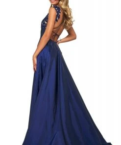 Sherri Hill - 53767 Beaded Plunging V-Neck A-Line Dress 9 Sherri Hill - 53767 Beaded Plunging V-Neck A-Line Dress