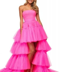Sherri Hill - 53776 Tiered A-Line Tulle Dress